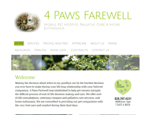 Tablet Screenshot of 4pawsfarewell.com